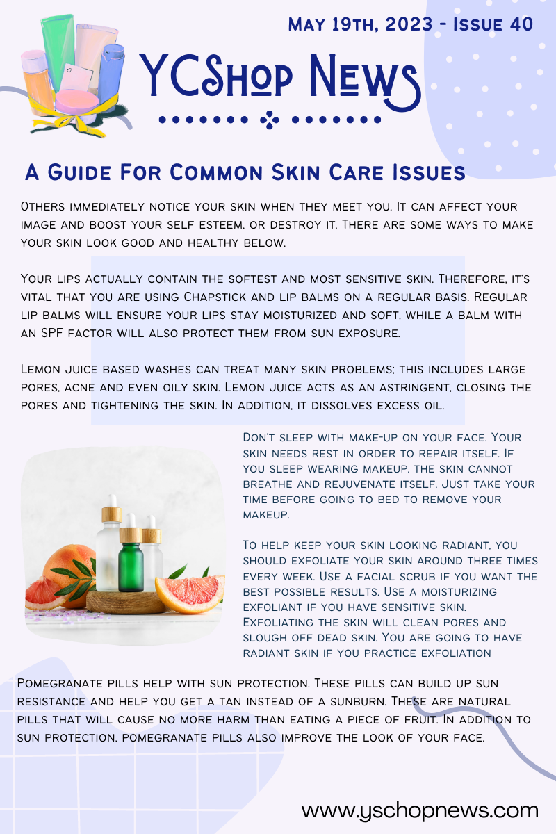 A Guide for Common Skin Care Issues - Yarn Connection Shop, LLC